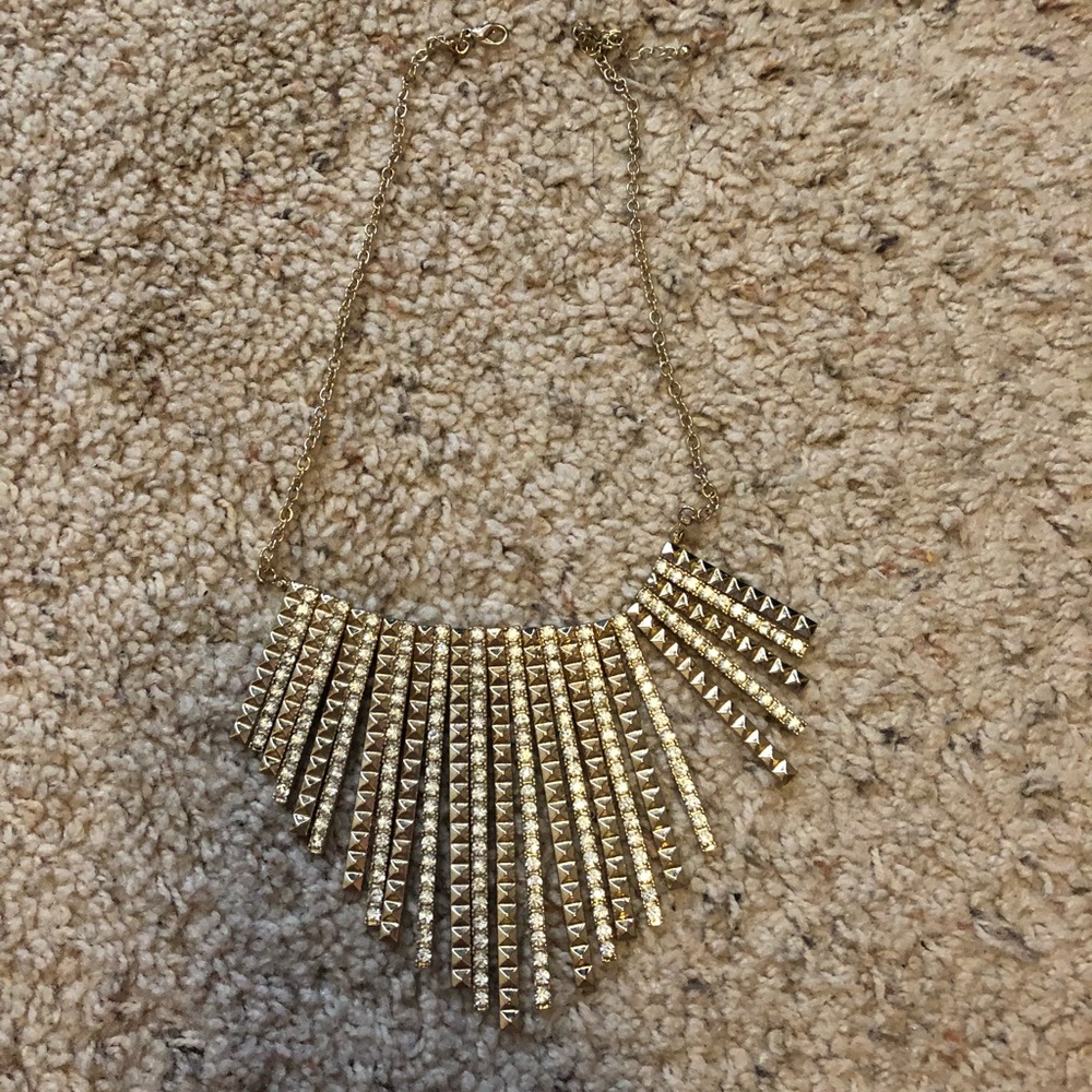 Gold statement necklace